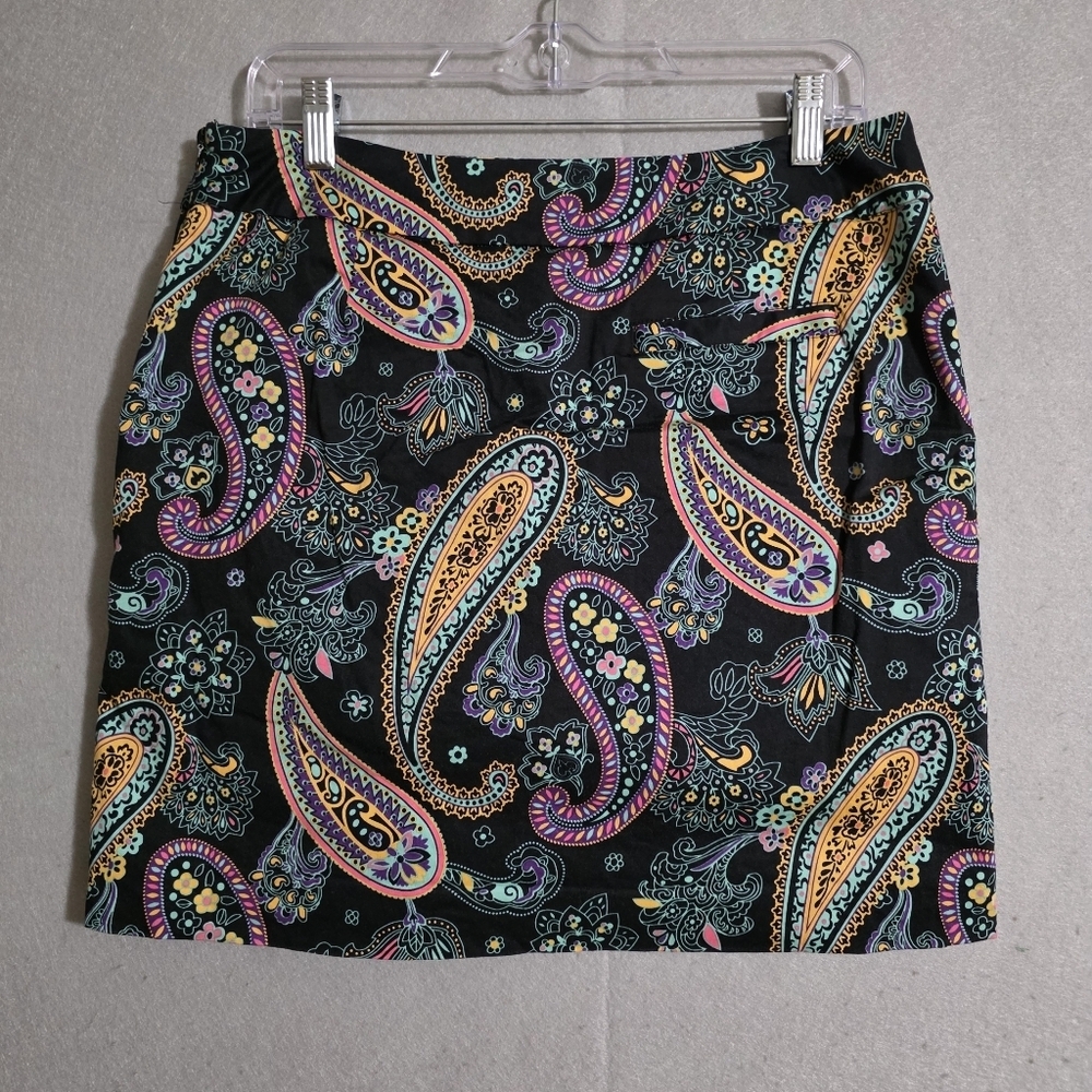 Loudmouth Womens Black Paisley Golf Skort Size 6 - Picture 8 of 9